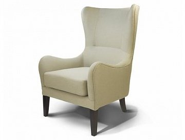 Кресло "James-O" ножки бук черные, обивка бежевая